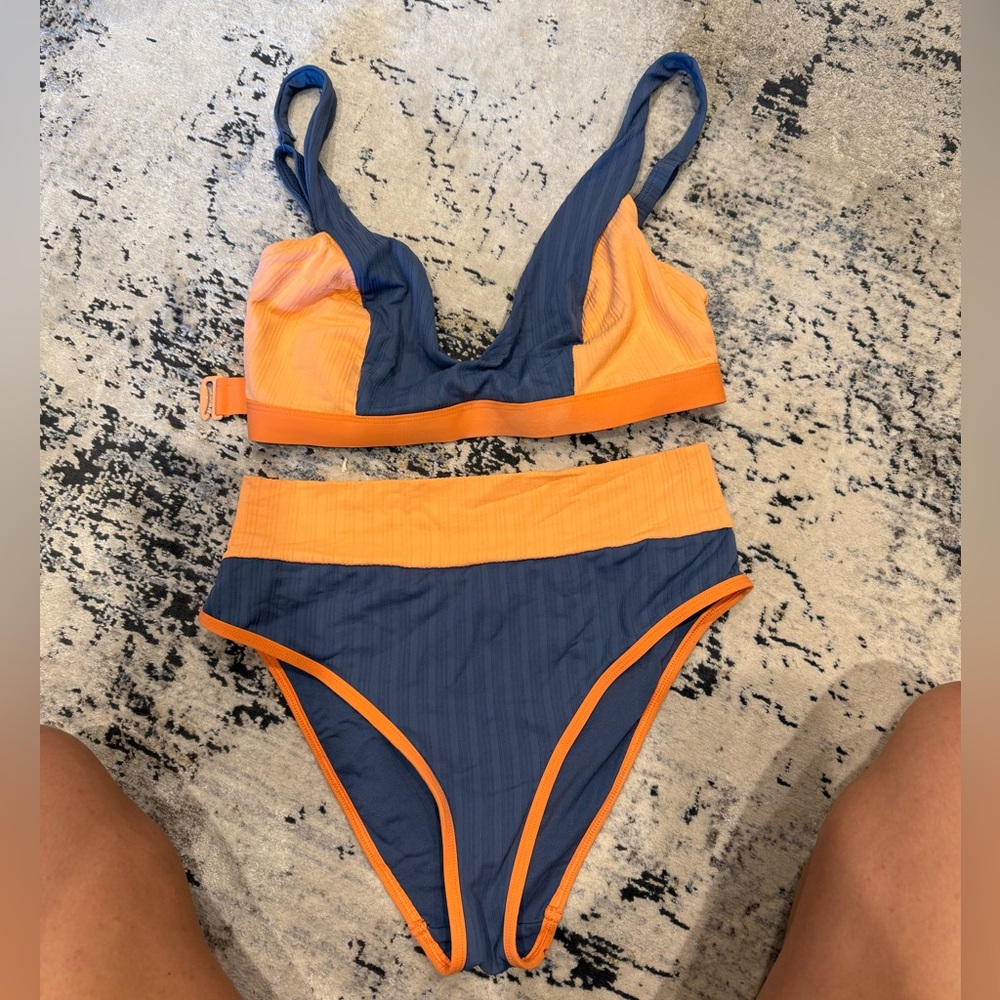 Skye Swimwear | Margot D Cup Underwire Top in Seashore & Bottoms
